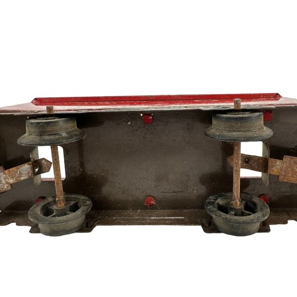 Marx Tin Pennsylvania O Scale Red Car Model Railroad Toy - Picture 6 of 7